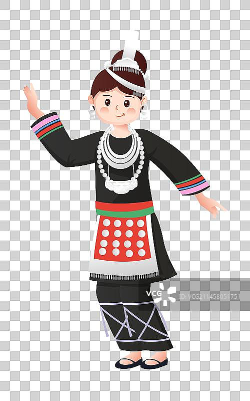 少数民族侗族人物插画图片素材