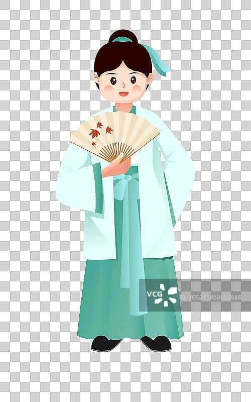 汉族人物插画图片素材
