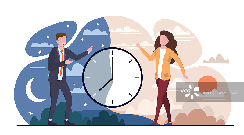 昼夜节律概念图片素材