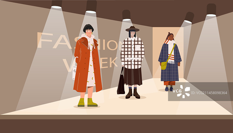 时装周概念模特图片素材