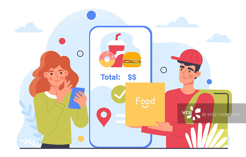 在线订餐概念图片素材