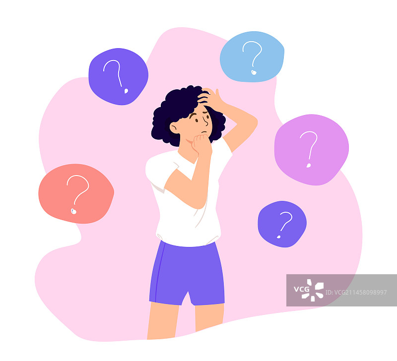 有疑问的女人概念图片素材