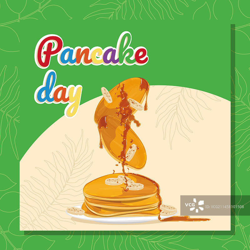 彩色欢乐薄饼日背景图片素材