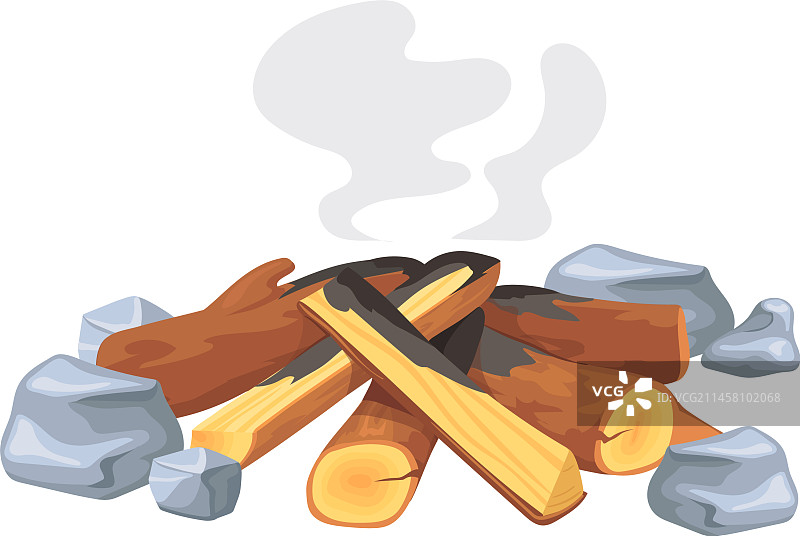 卡通风格篝火图标图片素材