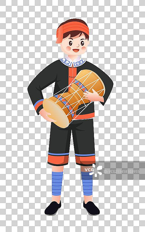 少数民族瑶族人物插画图片素材