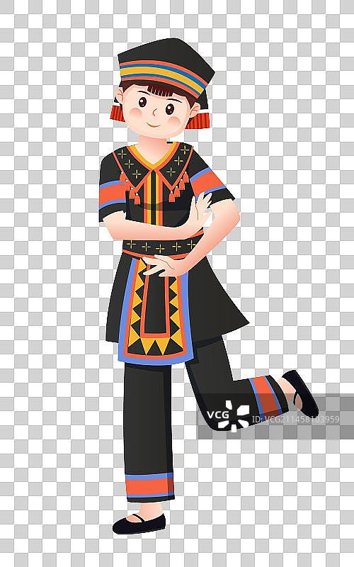 少数民族瑶族人物插画图片素材
