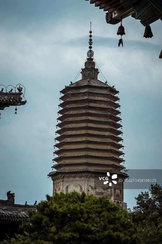 辽阳白塔广佑寺城市人文古建筑风景图片素材