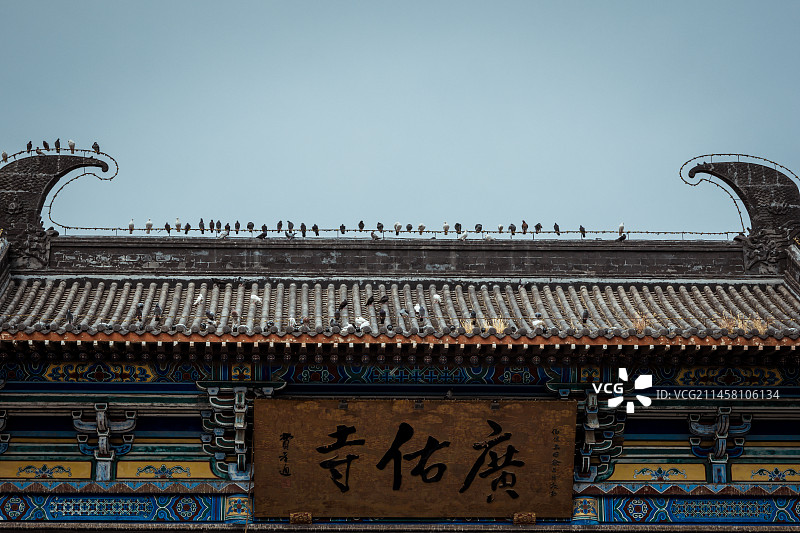 辽阳白塔广佑寺城市人文古建筑风景图片素材