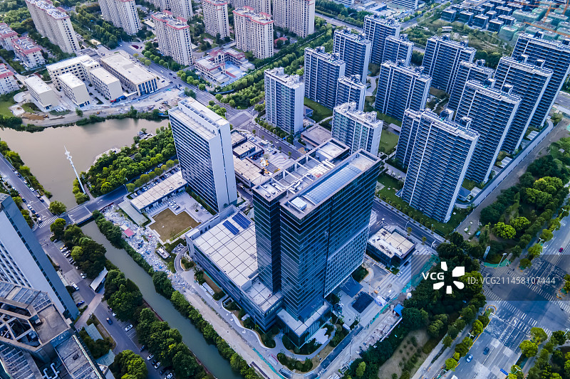 航拍南通城市风光图片素材