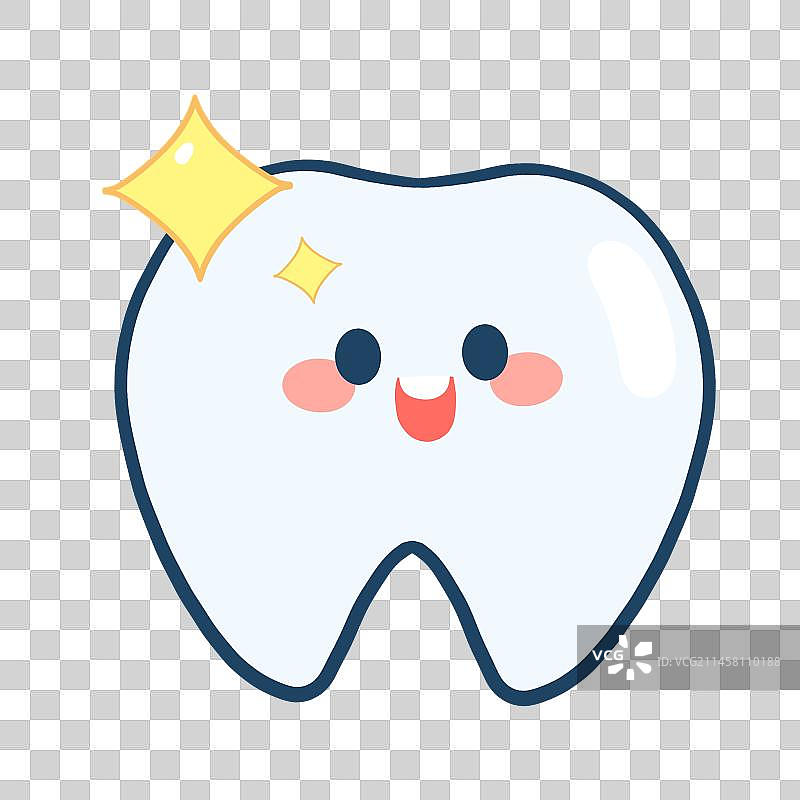 牙齿拟人元素-闪亮图片素材