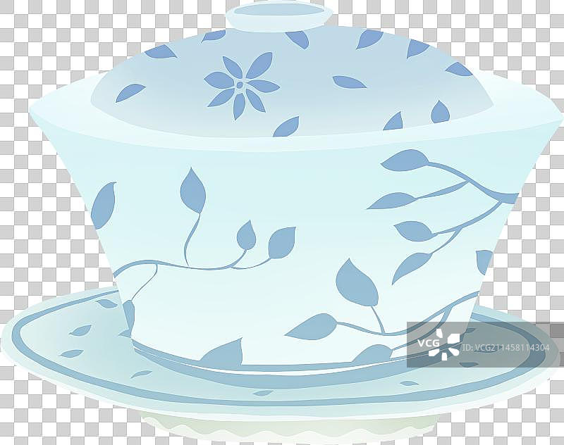 盖碗茶中国文化茶道茶具元素图片素材