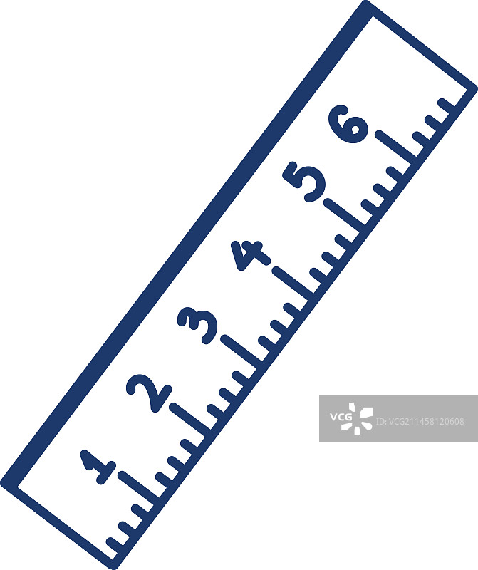 学校涂鸦风格的尺子图标图片素材