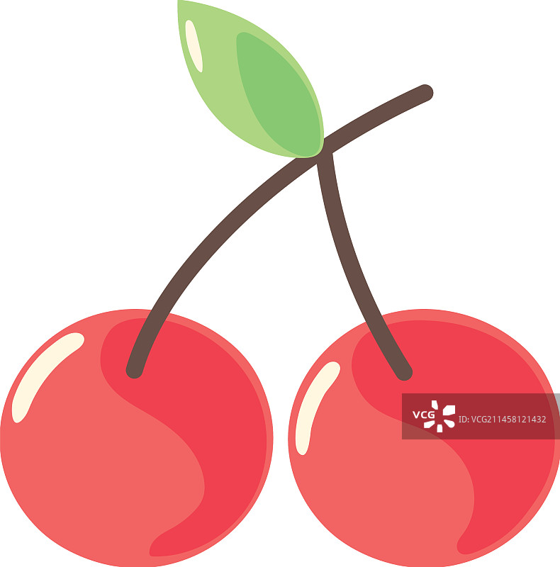 新鲜樱桃水果图标图片素材