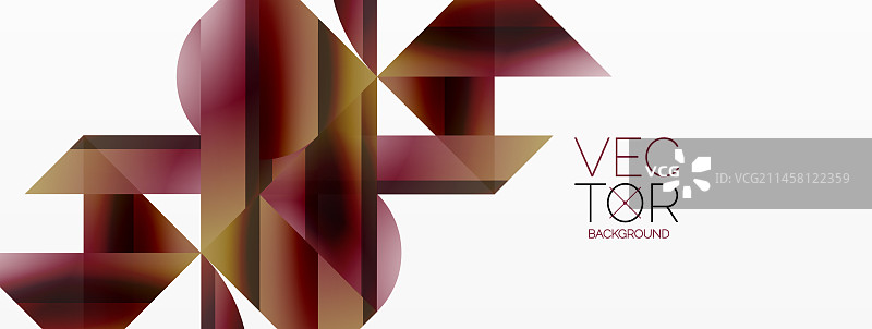 生动的渐变三角形和圆形在白色图片素材