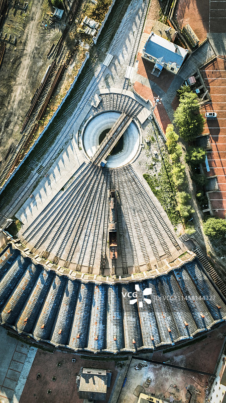 横道河子中东铁路机车库图片素材