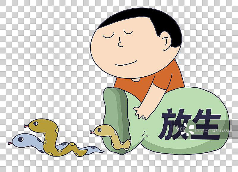 元素：放生蛇图片素材