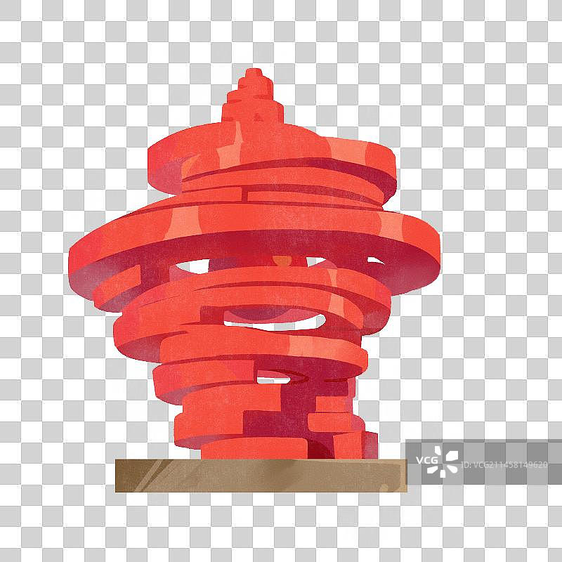 卡通山东青岛城市地标插画图片素材