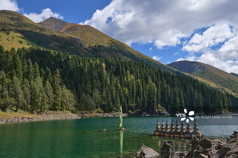 初秋金川情人海风光图片素材