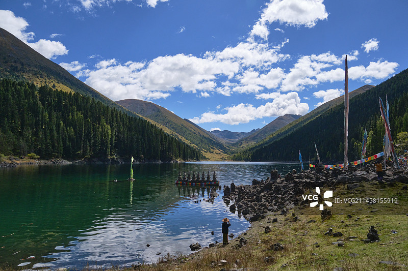初秋金川情人海风光图片素材