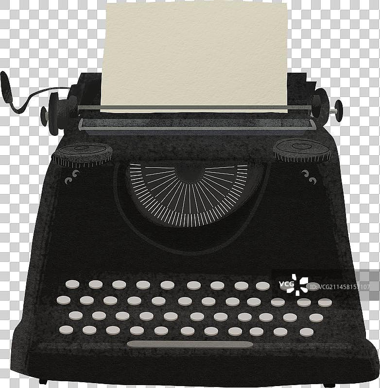 一台复古风格的打字机写作工具元素图片素材