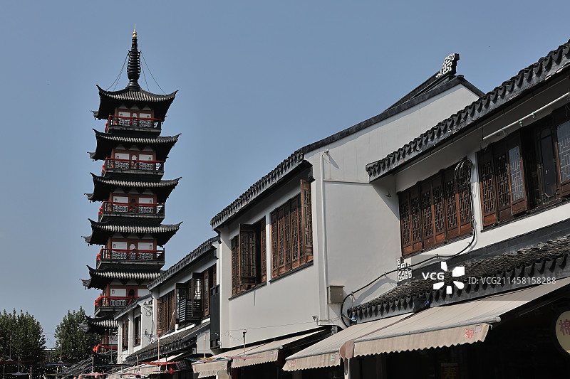 上海嘉定古城法华塔图片素材