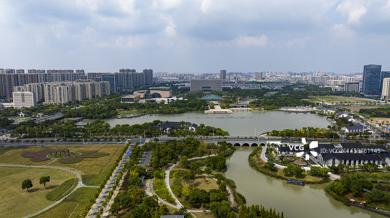 浙江嘉兴平湖明湖公园图片素材