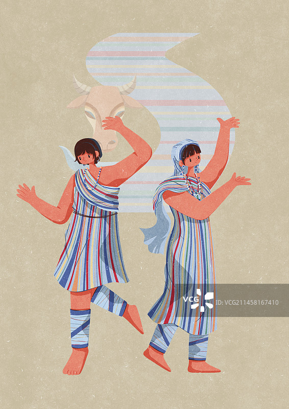 独龙族男女图片素材