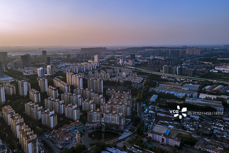 航拍南京江北新区风光图片素材