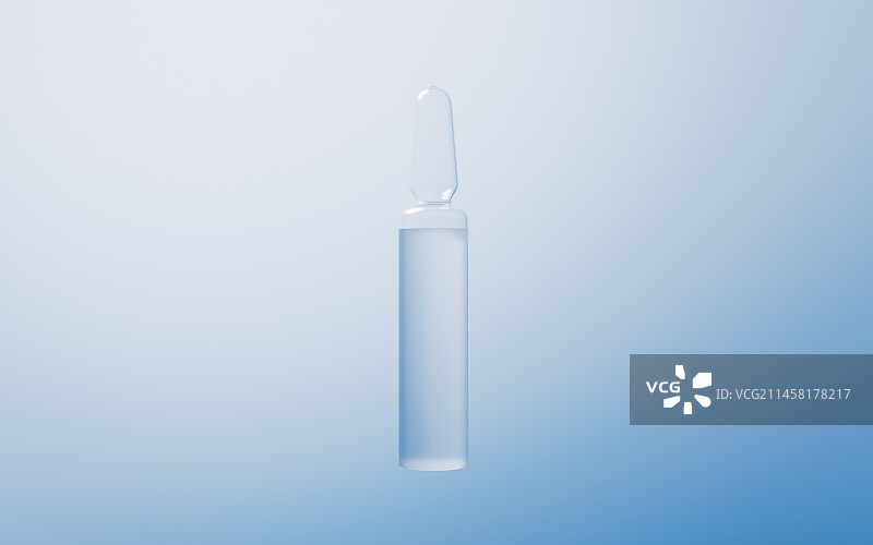 安瓿瓶与液体药剂 三维渲染图片素材