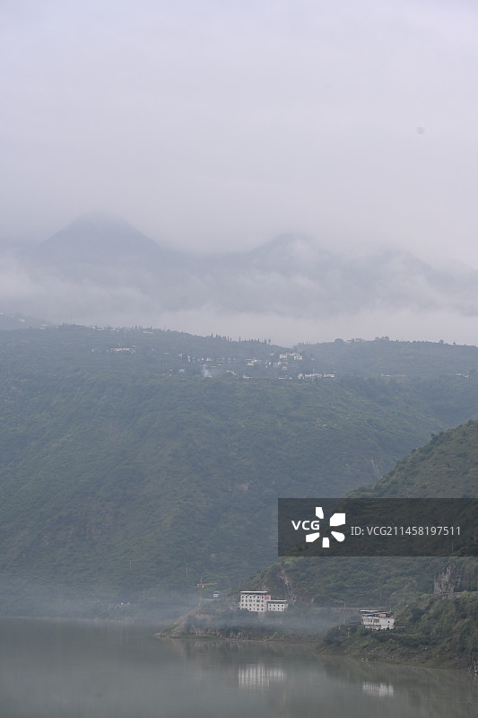 雅安市石棉县湖光山色图片素材