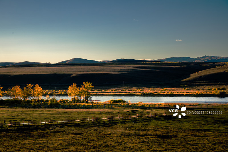 额尔古纳河畔风光图片素材