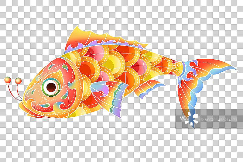 国风国潮鱼灯元素图片素材