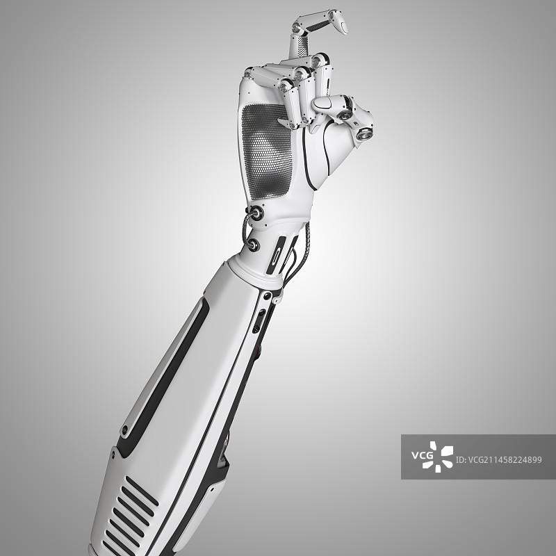 人工智能ai机器手手势数字9九勾j钩图片素材