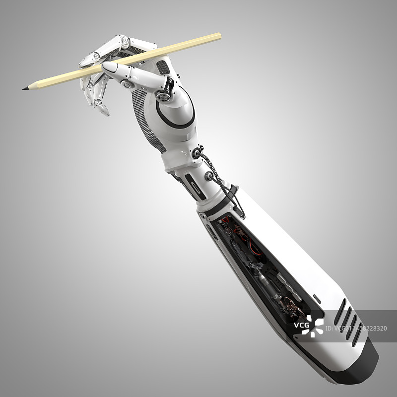 人工智能ai机器手写字图片素材