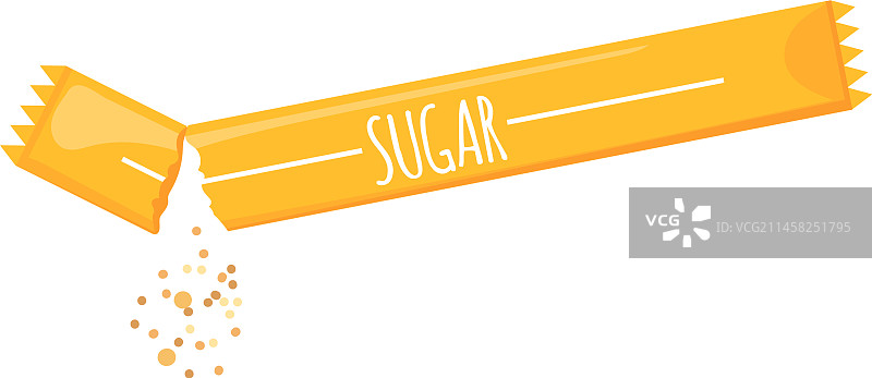 打开的糖棒外卖袋卡通图标图片素材