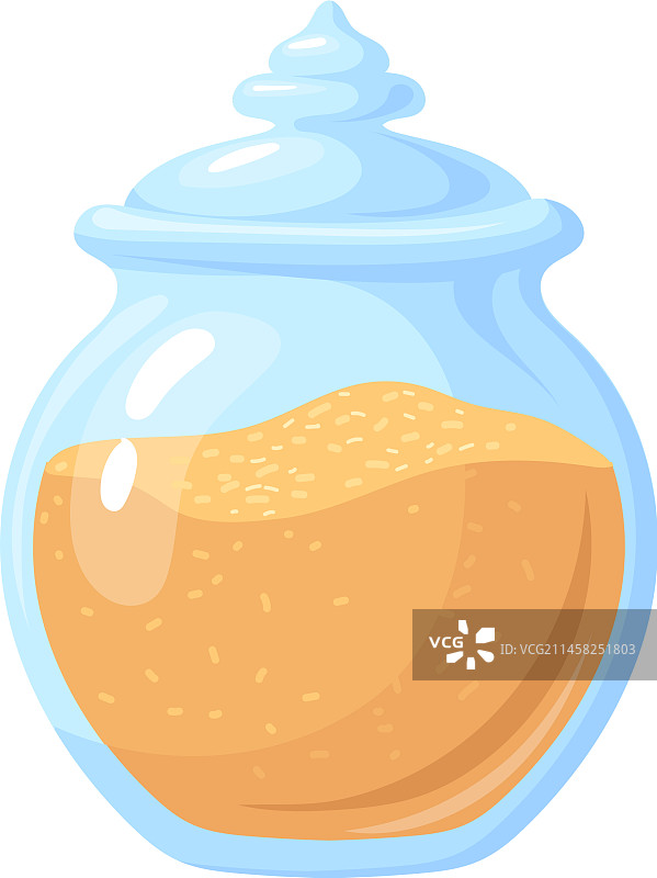 卡通蔗糖玻璃罐图标图片素材
