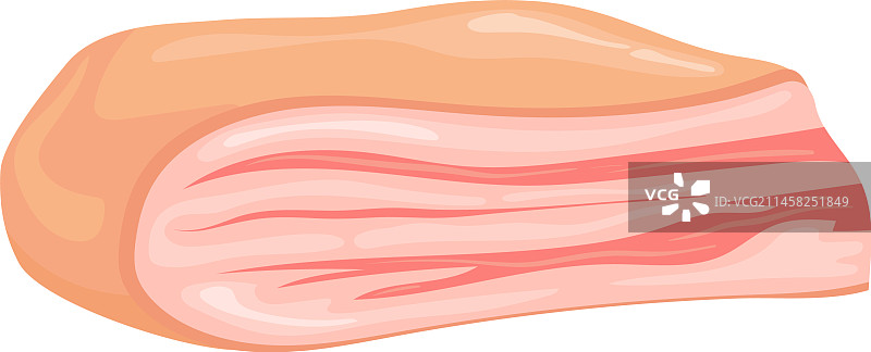 生培根卡通图标猪肉片图片素材