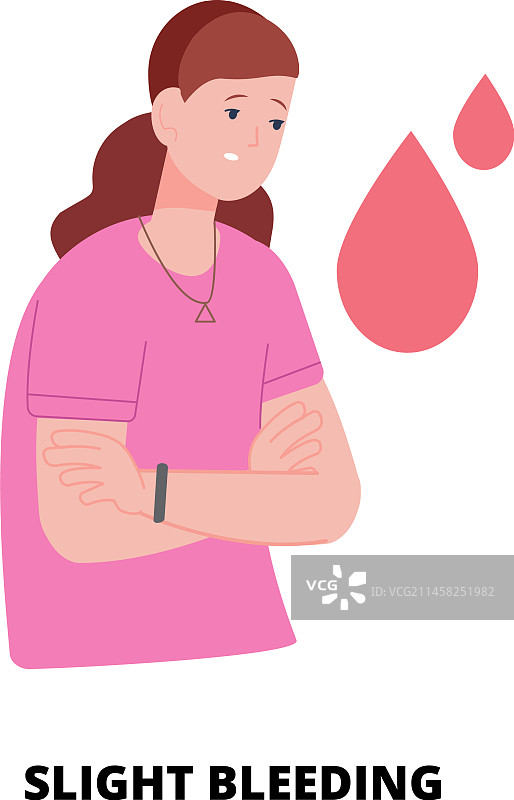轻微出血的女人女性健康怀孕图片素材