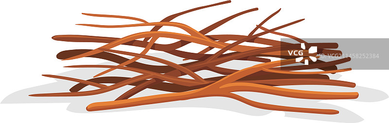 卡通木柴堆图标图片素材