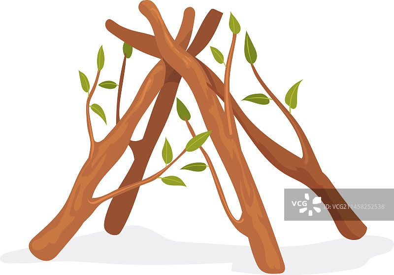 树枝木材堆干燥木棍图片素材