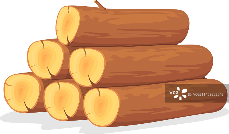 木材堆卡通原木堆图片素材