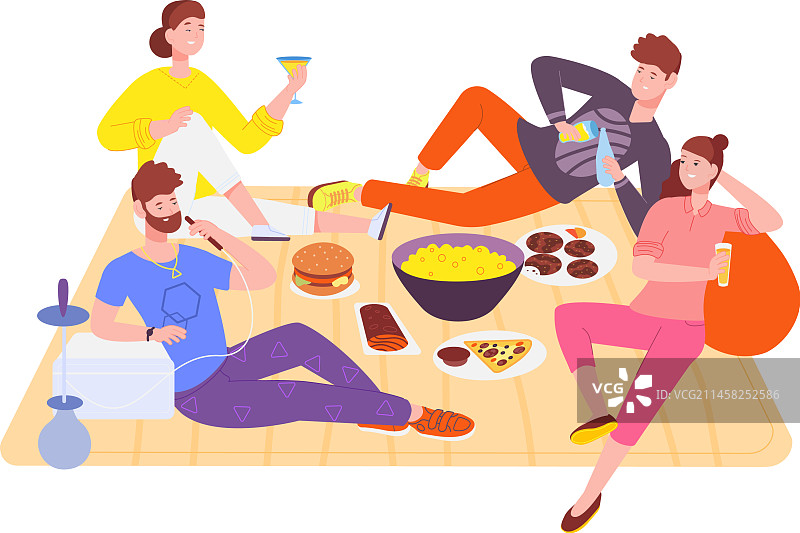 年轻人的家庭聚会庆祝活动图片素材