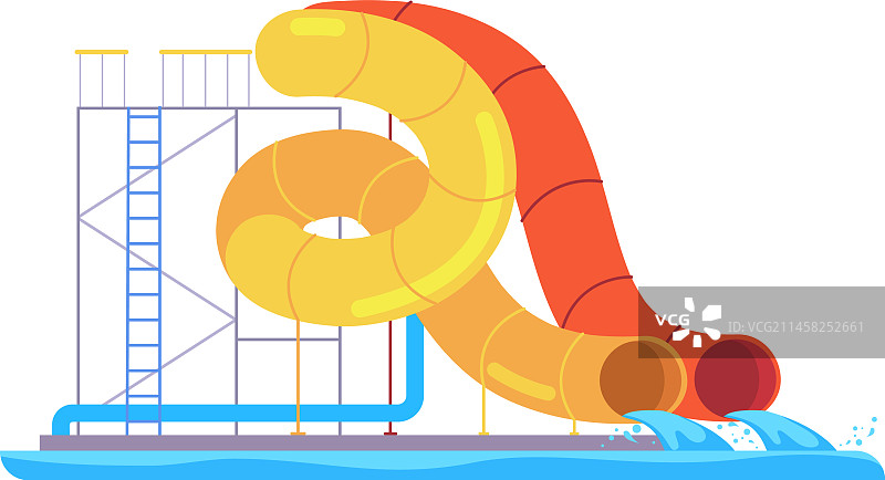 公园水管滑道隧道景点图标图片素材