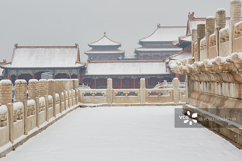 北京故宫雪景图片素材