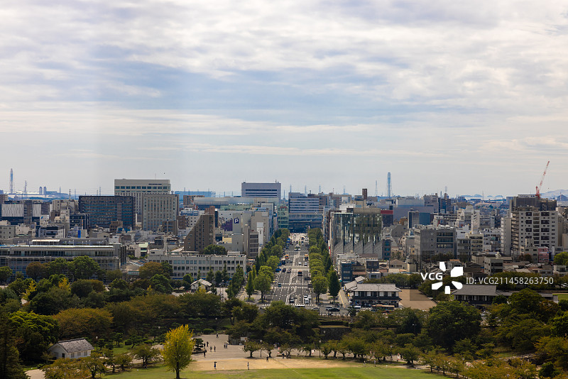 日本兵库县姬路市市中心图片素材
