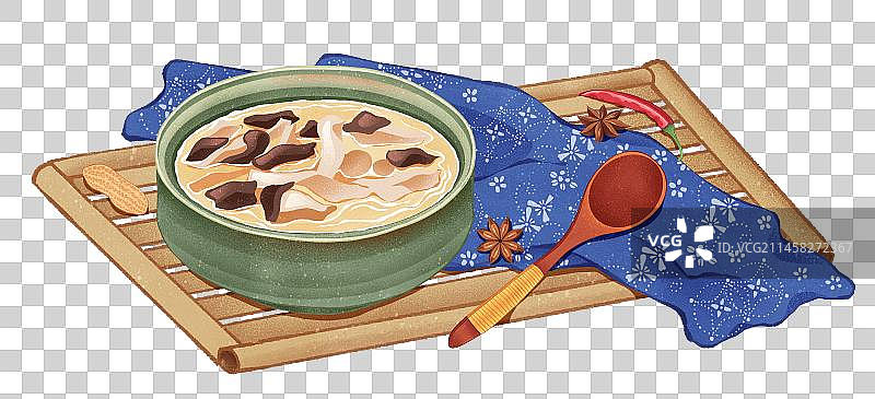 二十四节气美食立冬草根汤元素图片素材