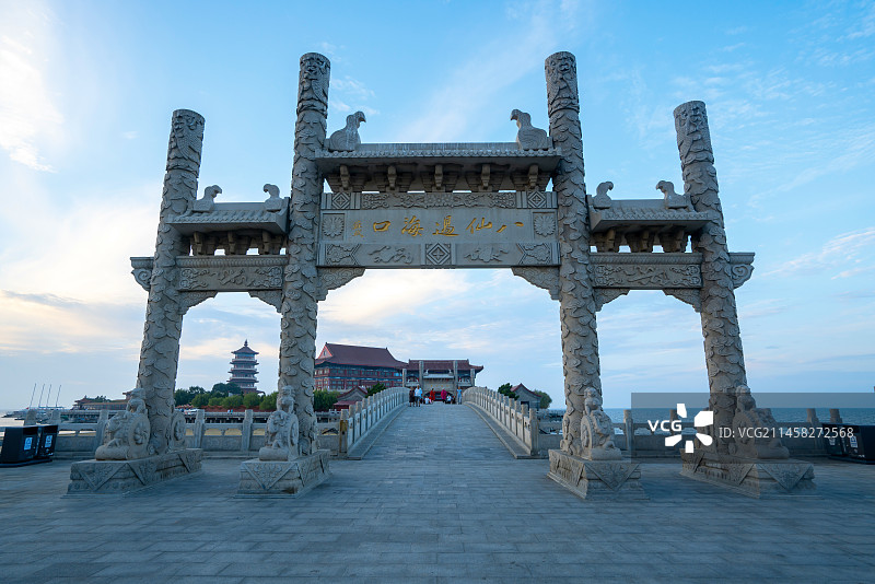 八仙过海口牌坊图片素材