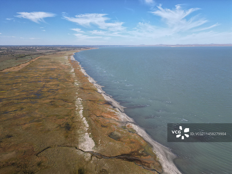 内蒙古达里诺尔湖航拍图图片素材