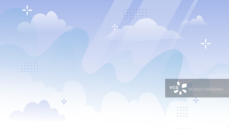 梦幻清新蓝色极简纯色渐变矢量背景模版素材图片素材