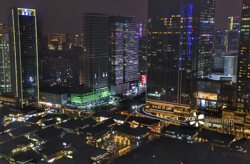 成都太古里夜景图片素材